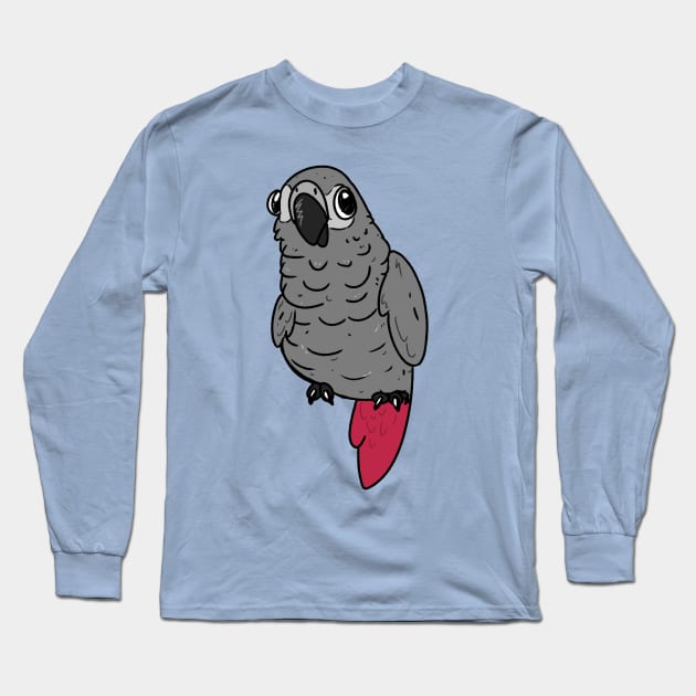 African grey parrot Derpy Long Sleeve T-Shirt by BijouBljou